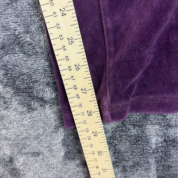 Vtg Y2K Juicy Couture Velour Sweatpants Embellished Embroidered S Purple USA - Picture 8 of 11